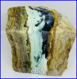 1181g Indonesian Blue Opalized Petrified Wood Rough Stone 88.7 x 91 x 85.8 mm