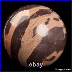 1507g103mm Natural Petrified Wood Jasper Crystal Sphere Healing Ball Chakra Deco