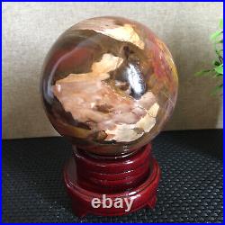 1650g NATURAL PRETTY Petrified Wood Crystal ball Healing md1301