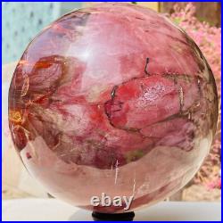 18.40lb Large Natural Petrified Wood Fossil Quartz Crystal Sphere Ball Healing 18.40lb Large Natural Petrified Wood Fossil Quartz Crystal Sphere Ball Healing