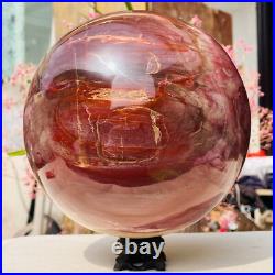 18.40lb Large Natural Petrified Wood Fossil Quartz Crystal Sphere Ball Healing 18.40lb Large Natural Petrified Wood Fossil Quartz Crystal Sphere Ball Healing