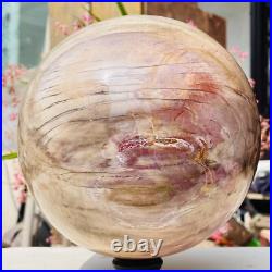 18.40lb Large Natural Petrified Wood Fossil Quartz Crystal Sphere Ball Healing 18.40lb Large Natural Petrified Wood Fossil Quartz Crystal Sphere Ball Healing