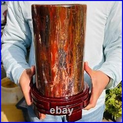 18.80lb Natural Petrified Wood Polished Stone Crystal Mineral Specimen+stand 18.80lb Natural Petrified Wood Polished Stone Crystal Mineral Specimen+stand