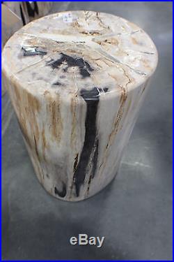18 H Stool Solid Petrified Wood Pedestal White SLC UT Furniture Sale Event
