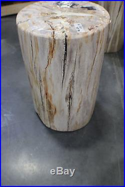 18 H Stool Solid Petrified Wood Pedestal White SLC UT Furniture Sale Event