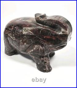 23LB 6oz Petrified Wood Elephant Statue Hand Carved Feng Shui UV Fluorescent 23LB 6oz Petrified Wood Elephant Statue Hand Carved Feng Shui UV Fluorescent