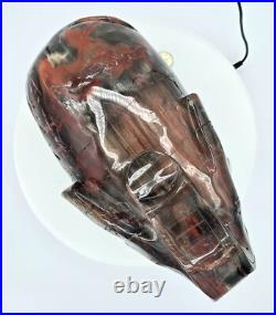 23LB 6oz Petrified Wood Elephant Statue Hand Carved Feng Shui UV Fluorescent 23LB 6oz Petrified Wood Elephant Statue Hand Carved Feng Shui UV Fluorescent