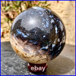 2.1LB Large natural petrified wood crystal fossil ball shape 2.1LB Large natural petrified wood crystal fossil ball shape