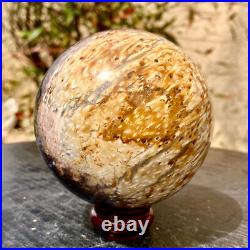 2.1LB Large natural petrified wood crystal fossil ball shape 2.1LB Large natural petrified wood crystal fossil ball shape