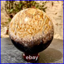 2.1LB Large natural petrified wood crystal fossil ball shape 2.1LB Large natural petrified wood crystal fossil ball shape