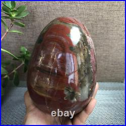 2.2kg Natural Petrified Wood Sphere Fossil Agate Quartz Crystal Egg Madagascar