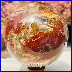 2.43lb Large Natural Petrified Wood Crystal Fossil Sphere Specimen Healing