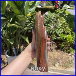 2.6LB 8 Natural Petrified Wood Angel Quartz Crystal Carving Figurine Decor Gift 2.6LB 8 Natural Petrified Wood Angel Quartz Crystal Carving Figurine Decor Gift