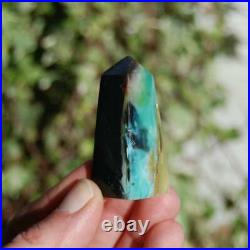 2 Rare Blue Opalized Petrified Wood Tower, Natural Precious Gemstone Tower, Ind