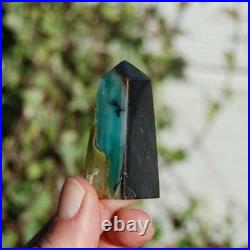 2 Rare Blue Opalized Petrified Wood Tower, Natural Precious Gemstone Tower, Ind