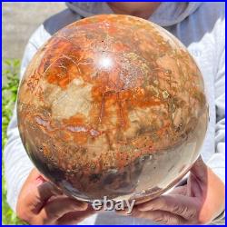 30.86lb Large Natural Petrified Wood Fossil Quartz Crystal Sphere Ball Healing 30.86lb Large Natural Petrified Wood Fossil Quartz Crystal Sphere Ball Healing
