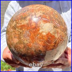 30.86lb Large Natural Petrified Wood Fossil Quartz Crystal Sphere Ball Healing 30.86lb Large Natural Petrified Wood Fossil Quartz Crystal Sphere Ball Healing