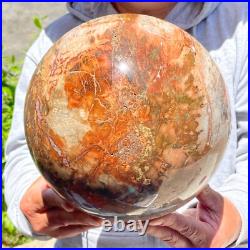 30.86lb Large Natural Petrified Wood Fossil Quartz Crystal Sphere Ball Healing 30.86lb Large Natural Petrified Wood Fossil Quartz Crystal Sphere Ball Healing