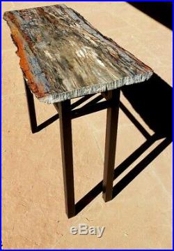 32.5 Large Gem Quality Petrified Wood Plank Cut Entry Way Table Arizona