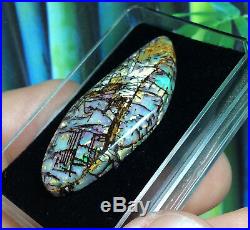 35.60ct Rare CATHEDRAL WINDOW Pattern Australian Boulder Opal WOOD Fossil GEM