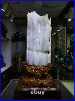 37.7LB Natural Petrified Wood Fossil-Jade Specimen Quartz Crystal Mineral 37.7LB Natural Petrified Wood Fossil-Jade Specimen Quartz Crystal Mineral