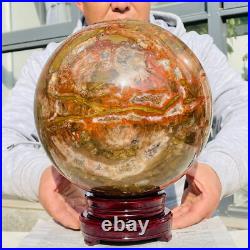 41.88lb Large Natural Petrified Wood Fossil Quartz Crystal Sphere Ball Healing 41.88lb Large Natural Petrified Wood Fossil Quartz Crystal Sphere Ball Healing