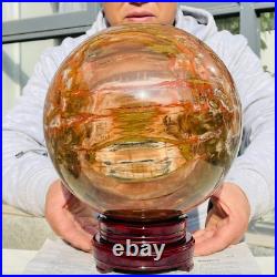 41.88lb Large Natural Petrified Wood Fossil Quartz Crystal Sphere Ball Healing 41.88lb Large Natural Petrified Wood Fossil Quartz Crystal Sphere Ball Healing