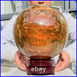 41.88lb Large Natural Petrified Wood Fossil Quartz Crystal Sphere Ball Healing 41.88lb Large Natural Petrified Wood Fossil Quartz Crystal Sphere Ball Healing