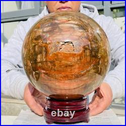 41.88lb Large Natural Petrified Wood Fossil Quartz Crystal Sphere Ball Healing 41.88lb Large Natural Petrified Wood Fossil Quartz Crystal Sphere Ball Healing