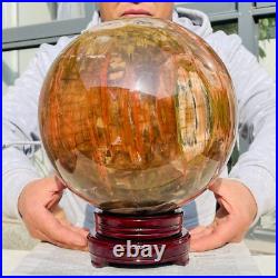 41.88lb Large Natural Petrified Wood Fossil Quartz Crystal Sphere Ball Healing 41.88lb Large Natural Petrified Wood Fossil Quartz Crystal Sphere Ball Healing