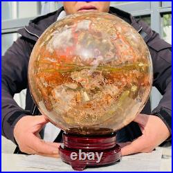46.16lb Large Natural Petrified Wood Fossil Quartz Crystal Sphere Ball Healing 46.16lb Large Natural Petrified Wood Fossil Quartz Crystal Sphere Ball Healing