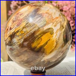 4.40lb Large Jade Natural Petrified Wood Crystal Fossil Sphere Ball Specimen 4.40lb Large Jade Natural Petrified Wood Crystal Fossil Sphere Ball Specimen