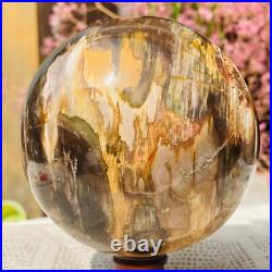 4.40lb Large Jade Natural Petrified Wood Crystal Fossil Sphere Ball Specimen 4.40lb Large Jade Natural Petrified Wood Crystal Fossil Sphere Ball Specimen