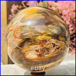 4.40lb Large Jade Natural Petrified Wood Crystal Fossil Sphere Ball Specimen 4.40lb Large Jade Natural Petrified Wood Crystal Fossil Sphere Ball Specimen