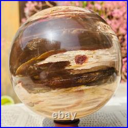 4.40lb Large Jade Natural Petrified Wood Crystal Fossil Sphere Ball Specimen 4.40lb Large Jade Natural Petrified Wood Crystal Fossil Sphere Ball Specimen