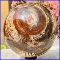 4.40lb Large Jade Natural Petrified Wood Crystal Fossil Sphere Ball Specimen 4.40lb Large Jade Natural Petrified Wood Crystal Fossil Sphere Ball Specimen