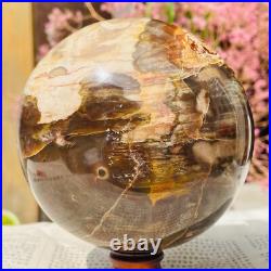 4.40lb Large Jade Natural Petrified Wood Crystal Fossil Sphere Ball Specimen 4.40lb Large Jade Natural Petrified Wood Crystal Fossil Sphere Ball Specimen