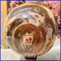 4.40lb Large Jade Natural Petrified Wood Crystal Fossil Sphere Ball Specimen 4.40lb Large Jade Natural Petrified Wood Crystal Fossil Sphere Ball Specimen