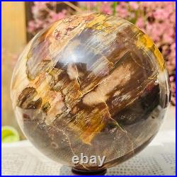 4.40lb Large Jade Natural Petrified Wood Crystal Fossil Sphere Ball Specimen 4.40lb Large Jade Natural Petrified Wood Crystal Fossil Sphere Ball Specimen