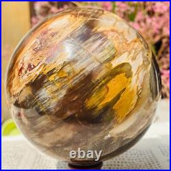 4.40lb Large Jade Natural Petrified Wood Crystal Fossil Sphere Ball Specimen 4.40lb Large Jade Natural Petrified Wood Crystal Fossil Sphere Ball Specimen