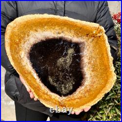 4.4LB Large Natural Petrified Wood Crystal Fossil Slice Shape Specimen Healing 4.4LB Large Natural Petrified Wood Crystal Fossil Slice Shape Specimen Healing