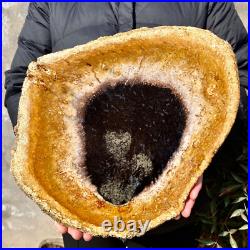 4.4LB Large Natural Petrified Wood Crystal Fossil Slice Shape Specimen Healing 4.4LB Large Natural Petrified Wood Crystal Fossil Slice Shape Specimen Healing