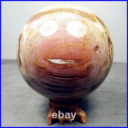 4.56 1990g Natural Petrified Wood Fossil Crystal Sphere Ball Madagascar y1484