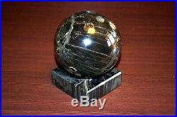 4 Petrified Wood Crystal Sphere ball 103mm ammonite fossil rare calcite stone