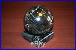 4 Petrified Wood Crystal Sphere ball 103mm ammonite fossil rare calcite stone