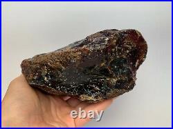 551g UV BLUE AMBER Sumatra Indonesia Natural Rough Mineral Fossil Crystal DDL394