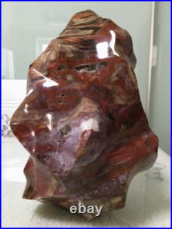 7070g Thread specimen of natural polished blood red petrified wood fossil+stand 7070g Thread specimen of natural polished blood red petrified wood fossil+stand
