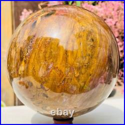 8.57lb Large Jade Natural Petrified Wood Crystal Fossil Sphere Ball Specimen 8.57lb Large Jade Natural Petrified Wood Crystal Fossil Sphere Ball Specimen