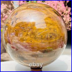 8.57lb Large Jade Natural Petrified Wood Crystal Fossil Sphere Ball Specimen 8.57lb Large Jade Natural Petrified Wood Crystal Fossil Sphere Ball Specimen