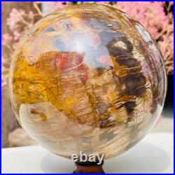 8.57lb Large Jade Natural Petrified Wood Crystal Fossil Sphere Ball Specimen 8.57lb Large Jade Natural Petrified Wood Crystal Fossil Sphere Ball Specimen
